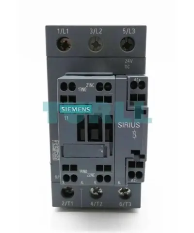 Siemens SIRIUS 3RT2036-3KB40 Power Contactor 51A, 22kW, 24V DC with Varistor