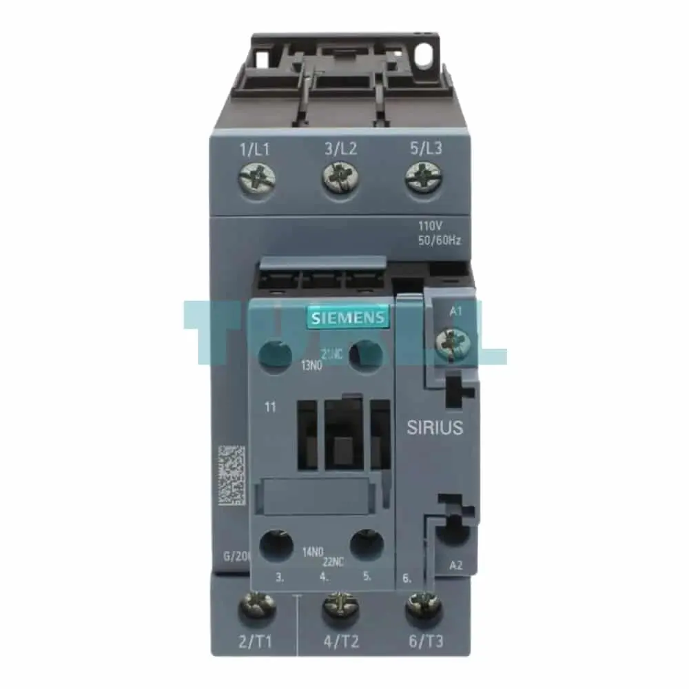 Siemens 3RT2037-1AG20 SIRIUS Power Contactor AC-3e/AC-3, 65A, 30kW, 110V AC, S2 Original Brand New 1 Siemens 3RT2037-1AG20 SIRIUS Power Contactor AC-3e/AC-3, 65A, 30kW, 110V AC, S2