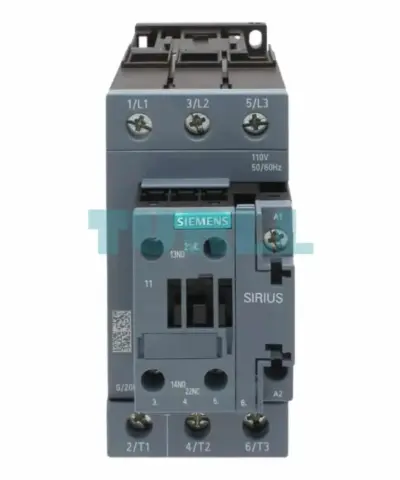 Siemens 3RT2037-1AG20 SIRIUS Power Contactor AC-3e/AC-3, 65A, 30kW, 110V AC, S2