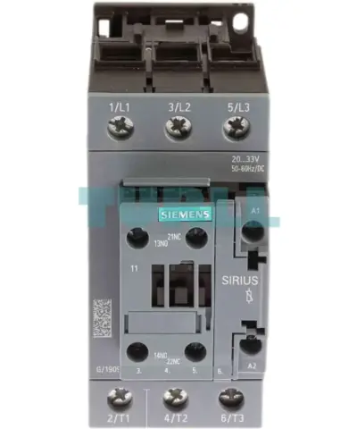 Siemens 3RT2038-1NB30 Power Contactor 80A, 37kW, 20-33V AC/DC, Size S2