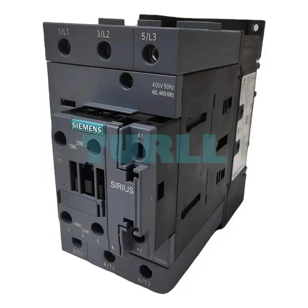 Siemens SIRIUS 3RT2045-1AR60 Power Contactor, 3-Pole, 80A, 37 kW, 400V AC, S3 Size Original Brand New 2 Siemens SIRIUS 3RT2045-1AR60 Power Contactor, 3-Pole, 80A, 37 kW, 400V AC, S3 Size