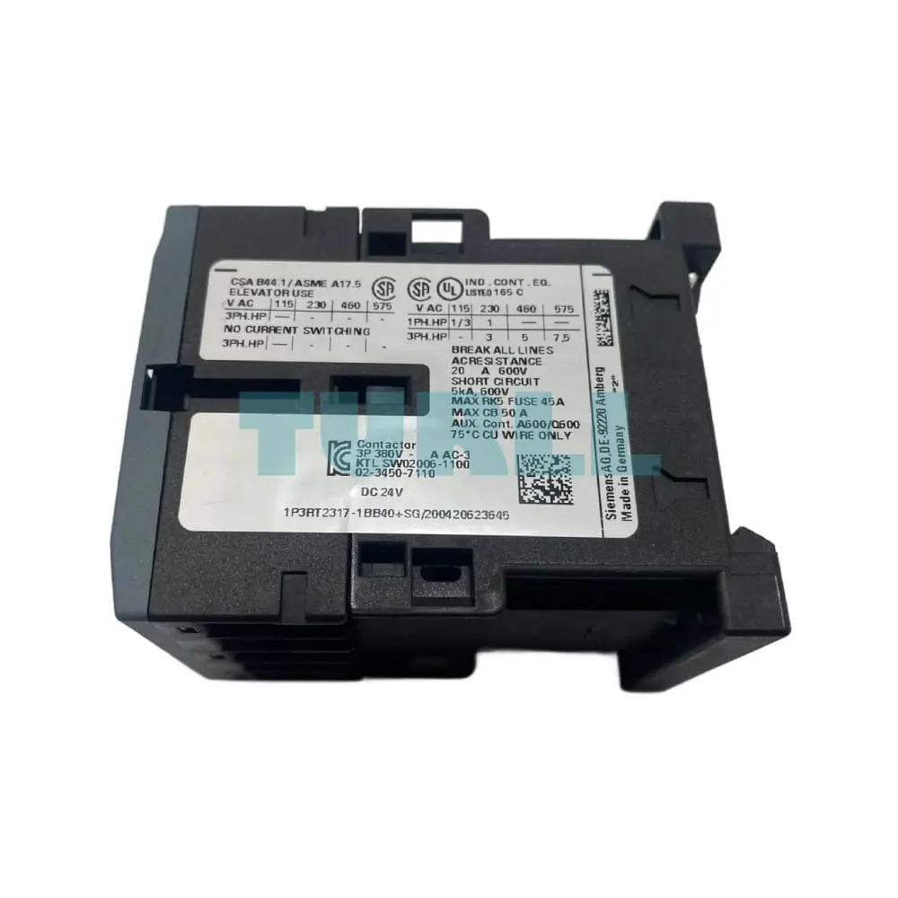 Siemens SIRIUS 3RT2317-1BB40 Contactor 4-Pole, 22A (AC-1), 24V DC Coil, Screw Terminal, Size S00 Original Brand New 4 Siemens SIRIUS 3RT2317-1BB40 Contactor 4-Pole, 22A (AC-1), 24V DC Coil, Screw Terminal, Size S00