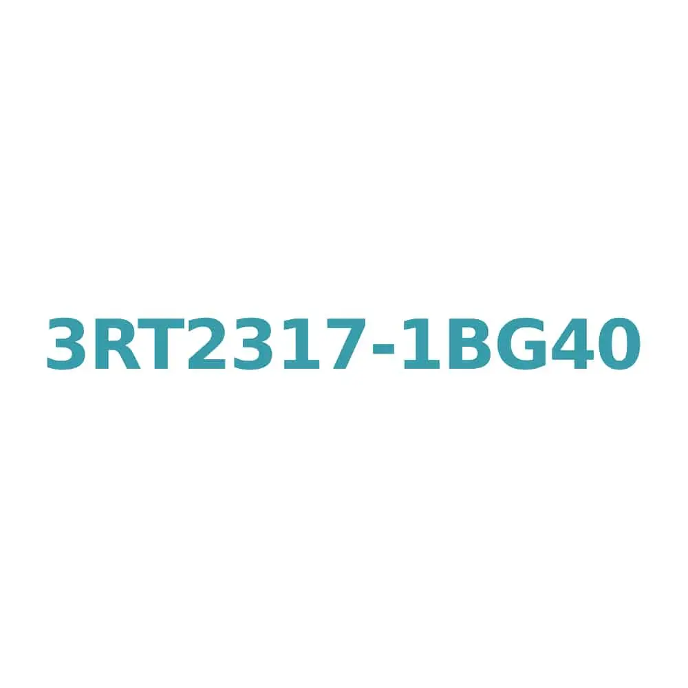 Siemens 3RT2317-1BG40 Contactor 4-Pole, AC-1, 22A, 125V DC, Screw Terminal, S00 Original Brand New 1 Siemens 3RT2317-1BG40 Contactor 4-Pole, AC-1, 22A, 125V DC, Screw Terminal, S00
