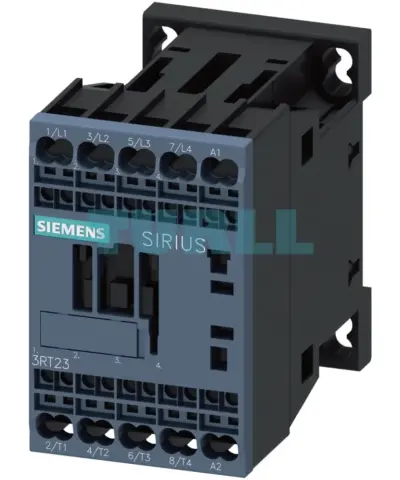Siemens SIRIUS 3RT2317-2AB00 AC-1 Contactor, 22A, 4-Pole, 24V AC, Spring-Loaded Terminal, Size S00