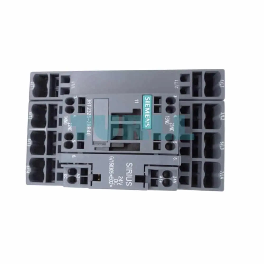 Siemens SIRIUS 3RT2326-2BB40 Contactor 40A AC-1, 4-Pole, 24V DC Coil, Spring-Loaded Terminals, S0 Size Original Brand New 4 Siemens SIRIUS 3RT2326-2BB40 Contactor 40A AC-1, 4-Pole, 24V DC Coil, Spring-Loaded Terminals, S0 Size