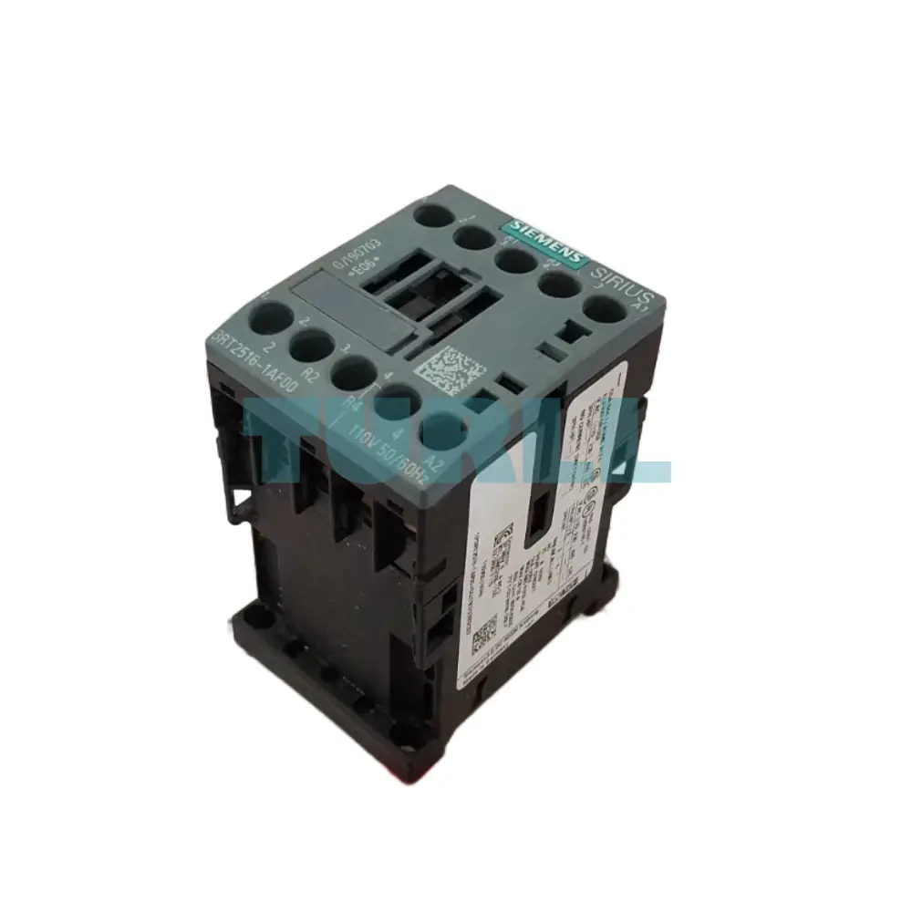Siemens 3RT2516-1AF00 Power Contactor 4-Pole, 9A, 4kW / 400V, AC-3, 110V AC Coil
