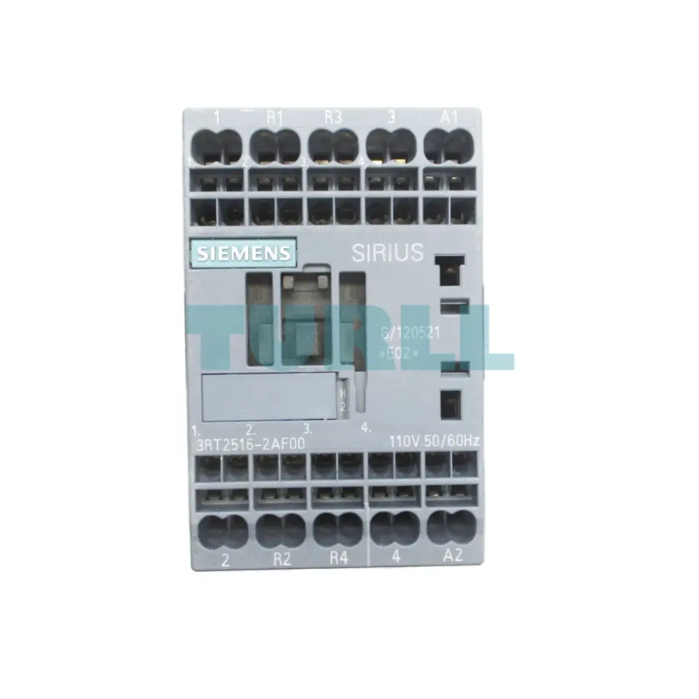 Siemens 3RT2516-2AF00 Power Contactor 4-Pole, 9A, AC-3, 110V AC, S00 Size