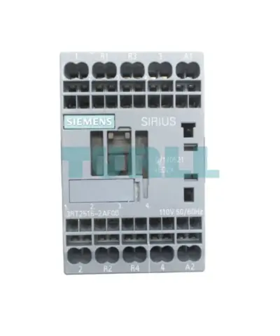 Siemens 3RT2516-2AF00 Power Contactor 4-Pole, 9A, AC-3, 110V AC, S00 Size