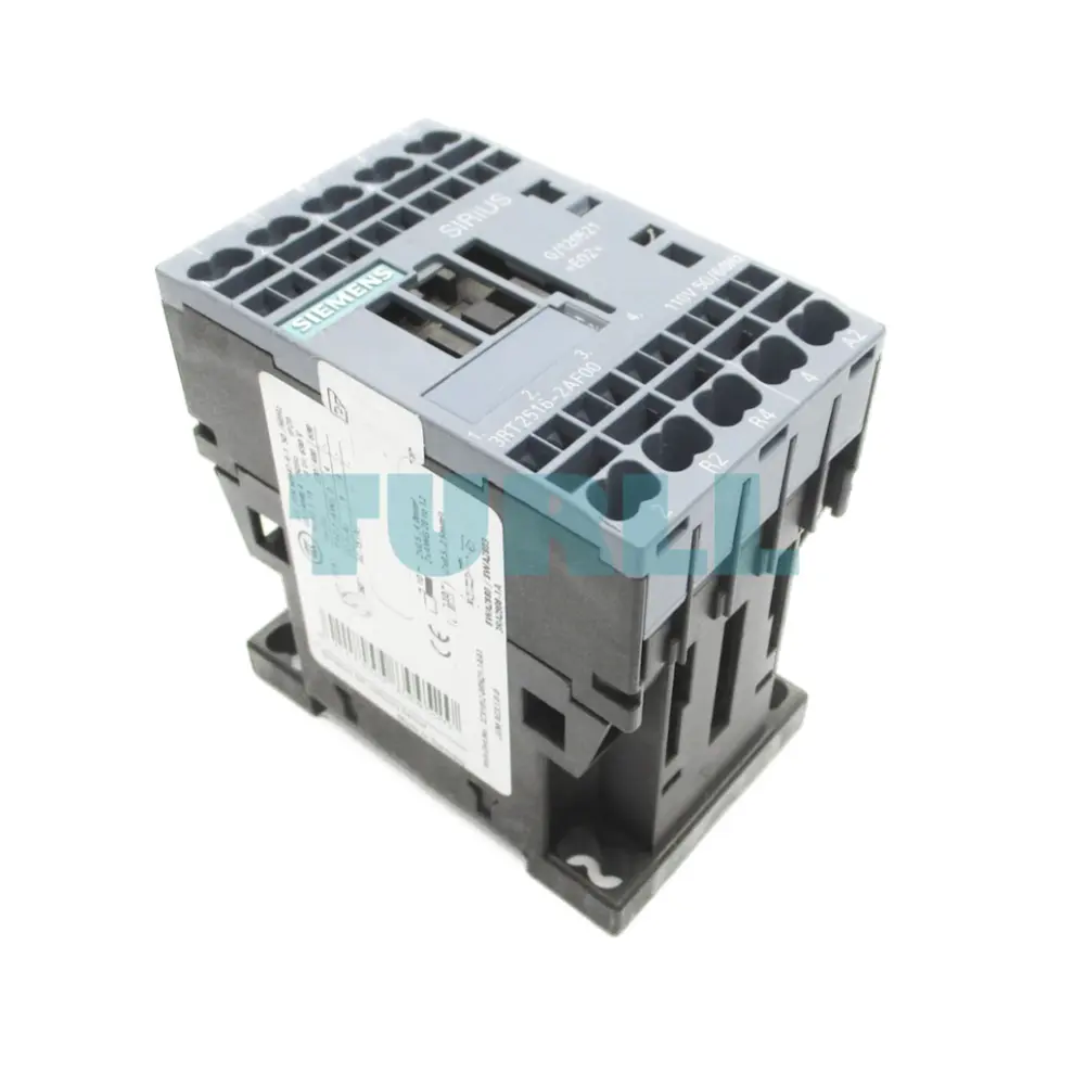 Siemens 3RT2516-2AF00 Power Contactor 4-Pole, 9A, AC-3, 110V AC, S00 Size