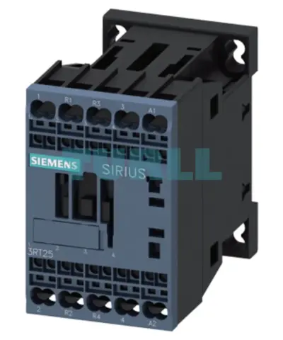 Siemens 3RT2516-2AK60 Power Contactor 9A, 4 kW, 4-Pole, AC-3, Spring-Loaded Terminal