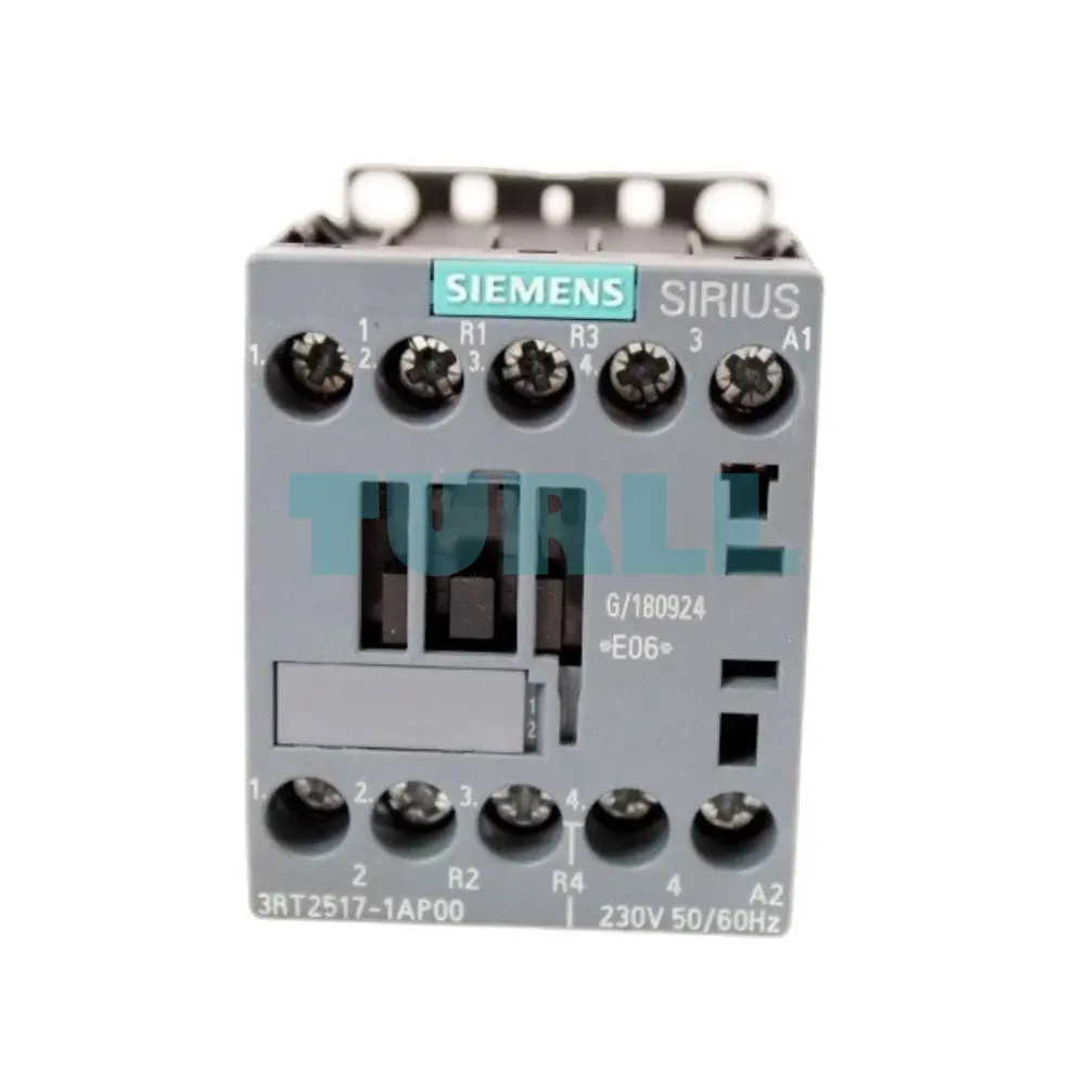 Siemens Power Contactor 3RT2517-1AP00 AC-3, 12 A, 5.5 kW / 400 V, 4-Pole, 230 V AC