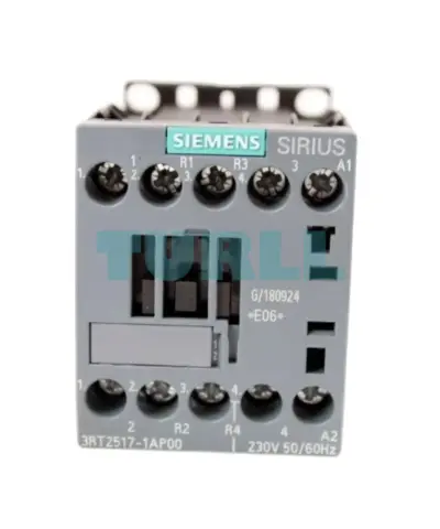 Siemens Power Contactor 3RT2517-1AP00 AC-3, 12 A, 5.5 kW / 400 V, 4-Pole, 230 V AC