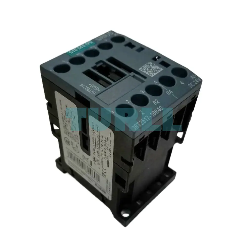 Siemens 3RT2517-1BB40 Power Contactor 4-Pole, 12A, 5.5kW, 24V DC, Screw Terminal