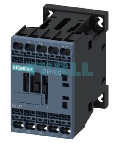 Siemens 3RT2517-2BM40 Power Contactor 4-Pole, AC-3, 12A, 5.5kW / 400V, 220V DC, Spring-Loaded Terminal