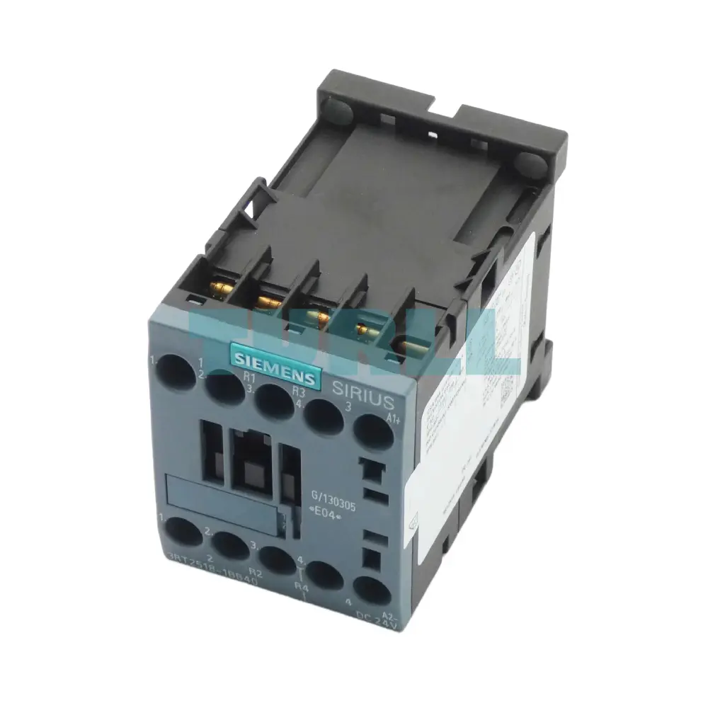 Siemens 3RT2518-1BB40 Power Contactor 16A, 7.5kW, 4-Pole, 24V DC, AC-3