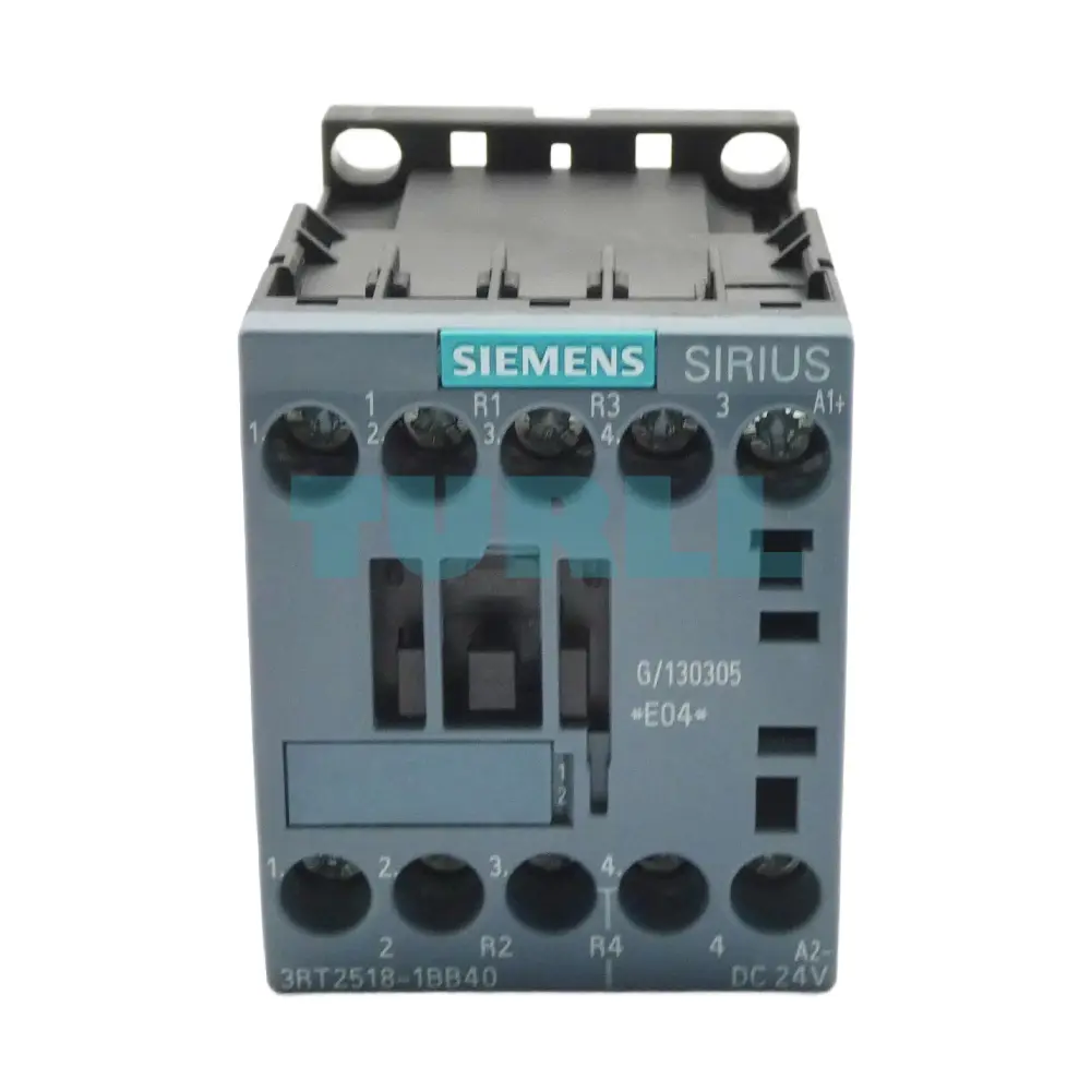 Siemens 3RT2518-1BB40 Power Contactor 16A, 7.5kW, 4-Pole, 24V DC, AC-3