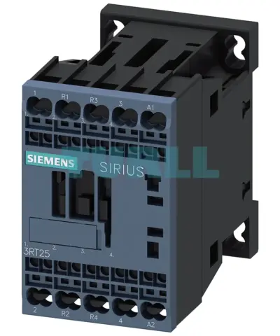 Siemens 3RT2518-2AB00 Power Contactor AC-3, 16A, 7.5 kW, 4-Pole, 24V AC, S00 Size