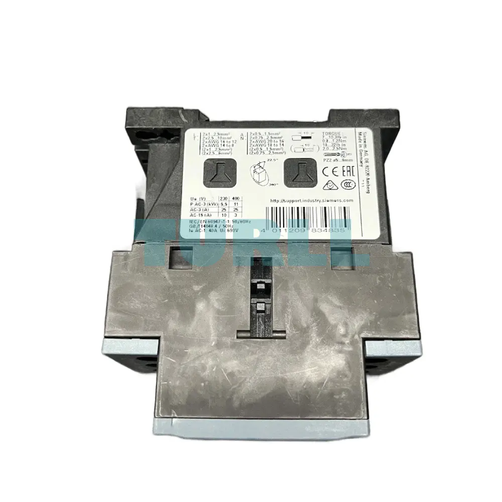 Siemens 3RT2526-1AB00 Power Contactor 25A, 11 kW / 400V, 4-Pole, 24V AC, Screw Terminal