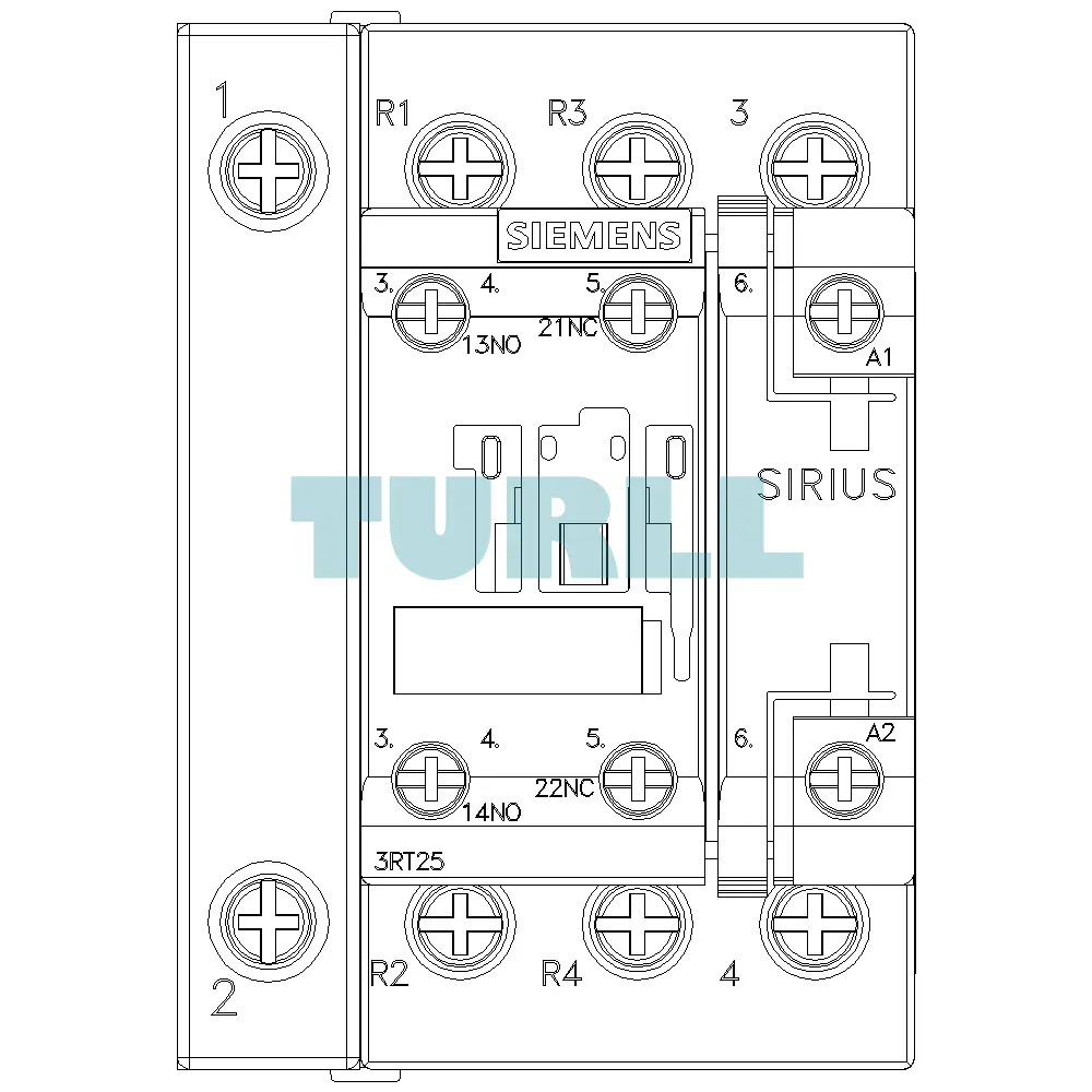 Siemens 3RT2526-1AF00 Power Contactor 25A, 11kW, 4-Pole, 110V AC, S0 Size
