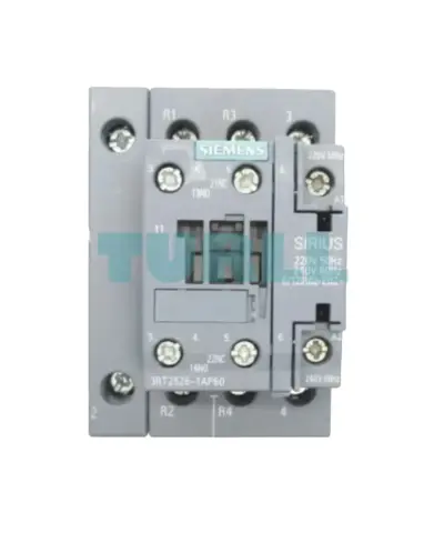 Siemens 3RT2526-1AP60 Power Contactor 25A, 11kW, 4-Pole, AC-3, Screw Terminal, S0 Size