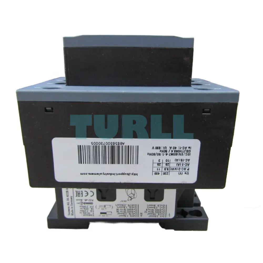 Siemens 3RT2526-1AP60 Power Contactor 25A, 11kW, 4-Pole, AC-3, Screw Terminal, S0 Size