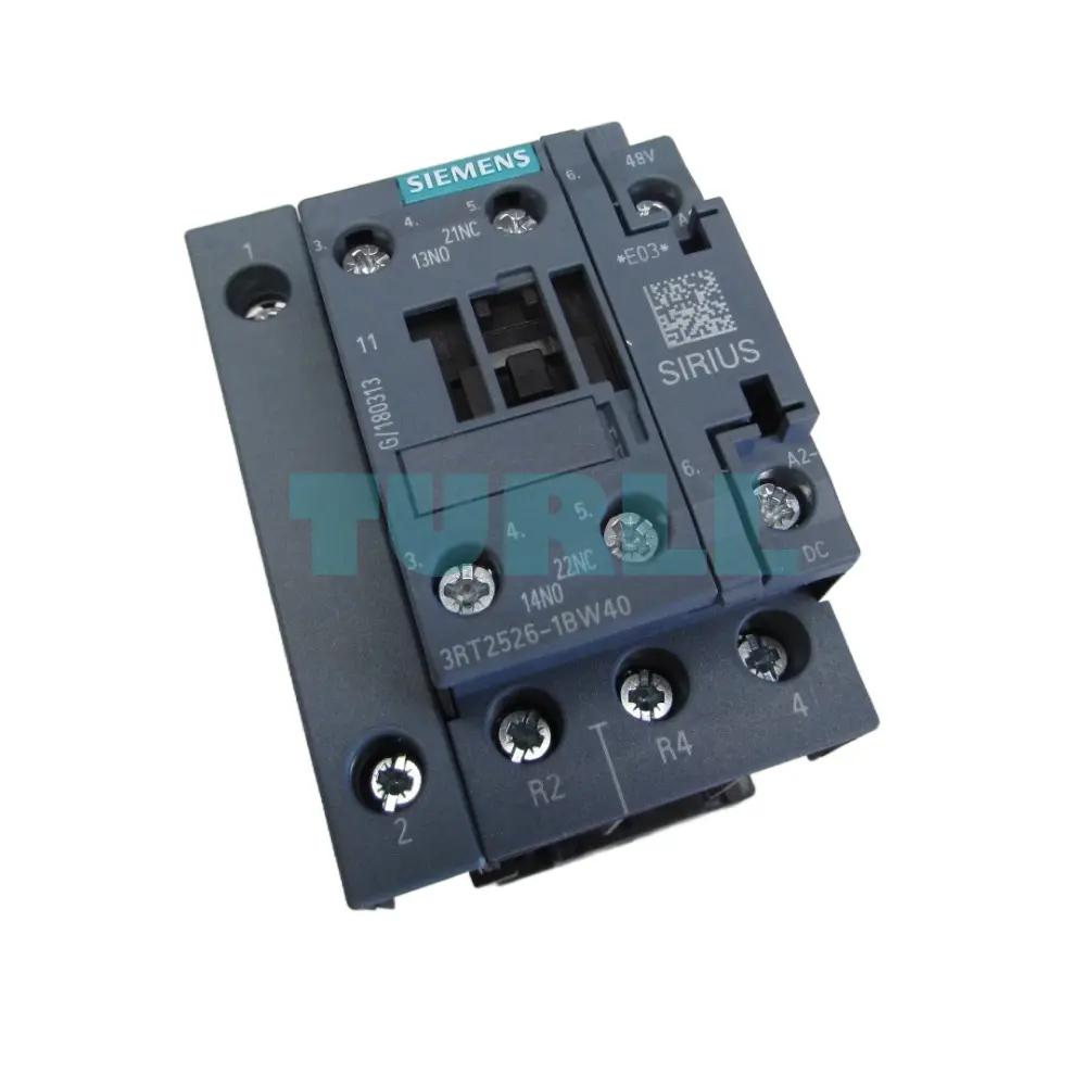 Siemens 3RT2526-1BW40 Power Contactor 25A, 11kW / 400V, 4-Pole, 48V DC