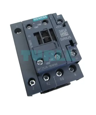 Siemens 3RT2526-1BW40 Power Contactor 25A, 11kW / 400V, 4-Pole, 48V DC