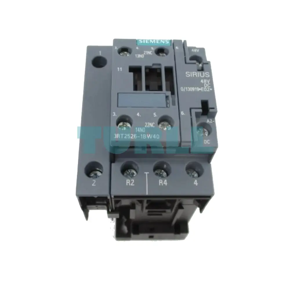 Siemens 3RT2526-1BW40 Power Contactor 25A, 11kW / 400V, 4-Pole, 48V DC