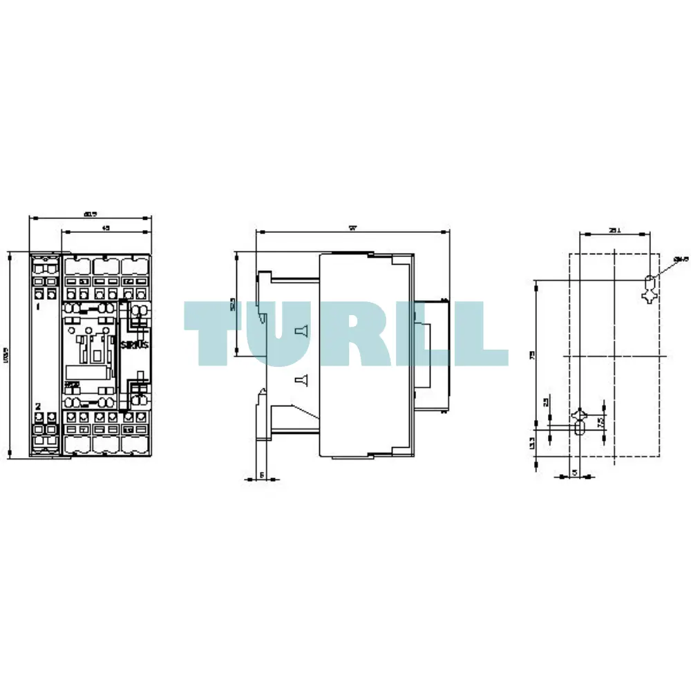 Siemens 3RT2526-2AC20 Power Contactor 25A, 11 kW / 400V, 4-Pole, AC-3