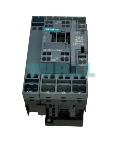 Siemens 3RT2526-2BB40 Power Contactor 25A, 4-Pole, AC-3, 11 kW / 400V, 24V DC Coil