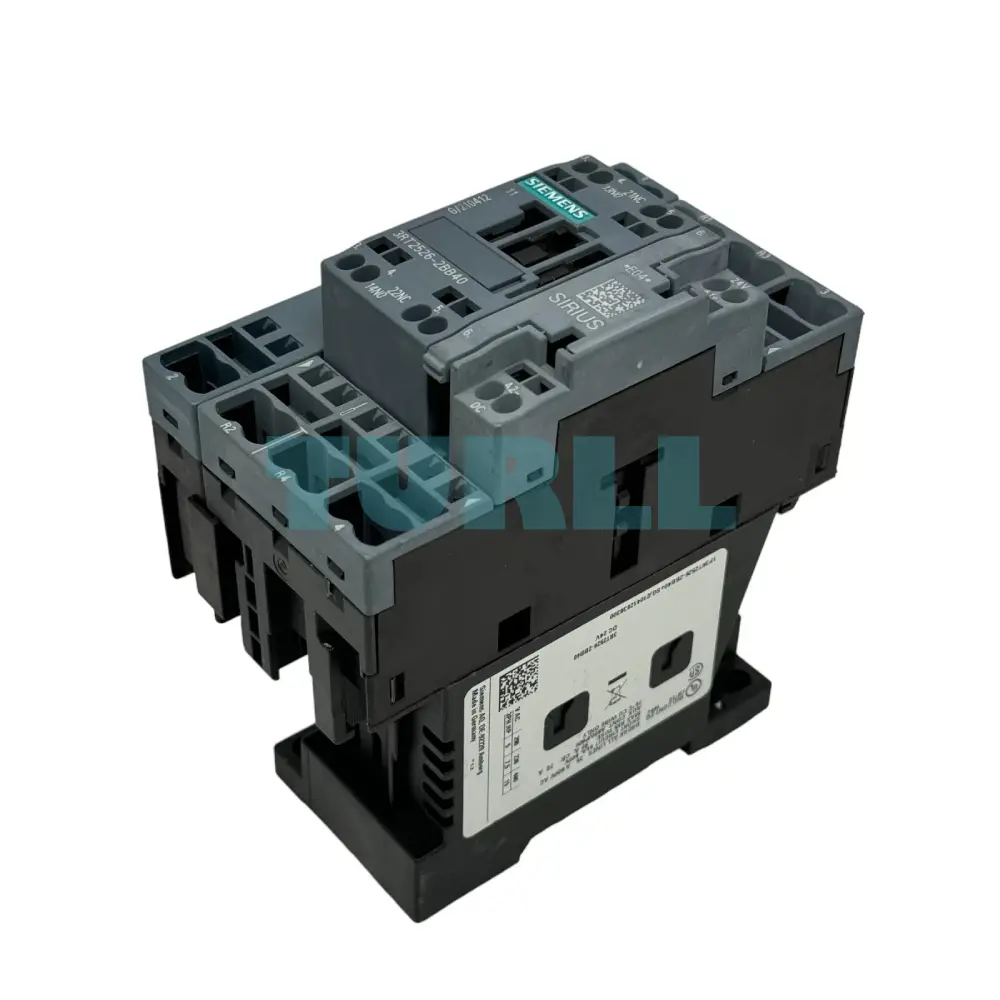 Siemens 3RT2526-2BB40 Power Contactor 25A, 4-Pole, AC-3, 11 kW / 400V, 24V DC Coil