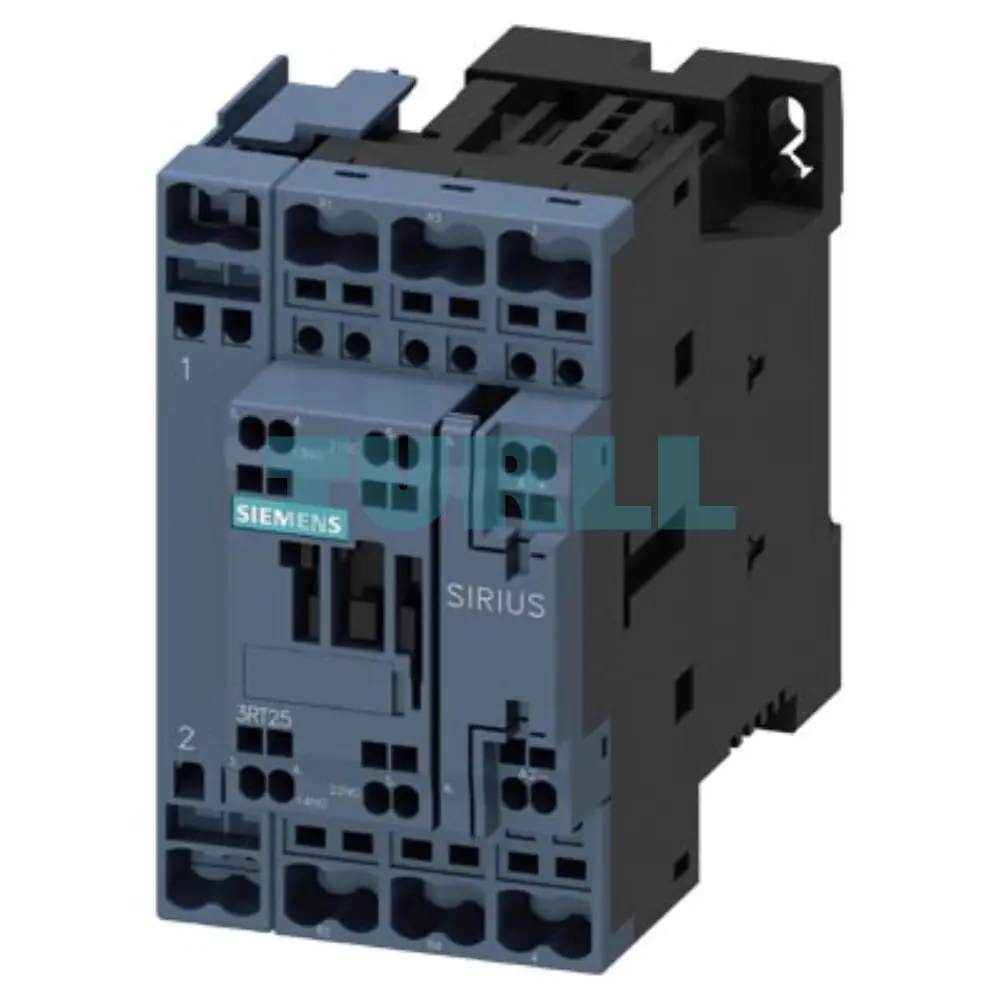Siemens 3RT2526-2BF40 Power Contactor AC-3, 25A, 11kW/400V, 4-Pole, 110V DC Coil, S0 Size