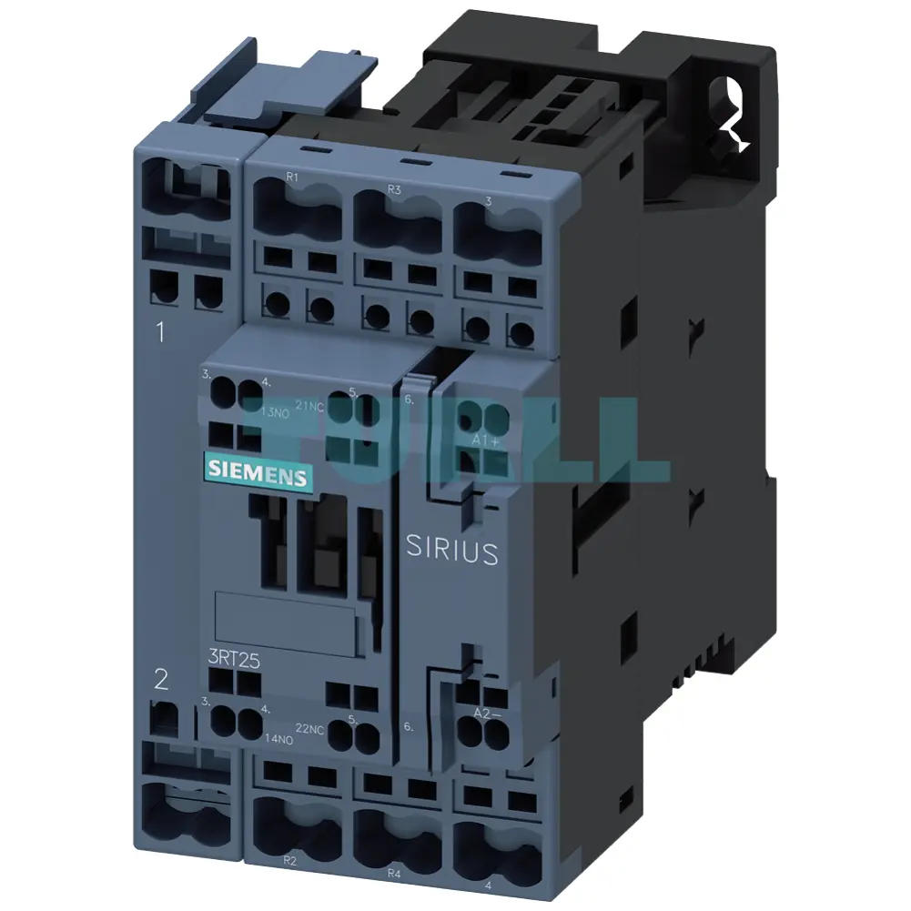 Siemens 3RT2526-2BG40 Power Contactor 25A, 11 kW / 400V, 4-Pole, 125V DC