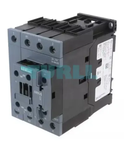 Siemens 3RT2535-1AB00 Power Contactor 35A, 18.5kW, 4-Pole, 24V AC, Screw Terminal