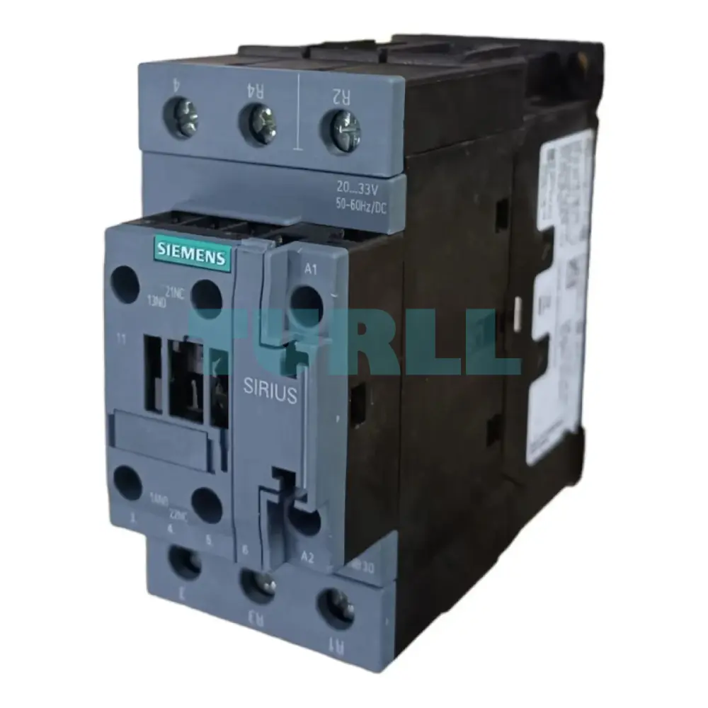 Siemens 3RT2535-1NB30 Power Contactor 35A, 4-Pole, 18.5kW / 400V, Integrated Varistor