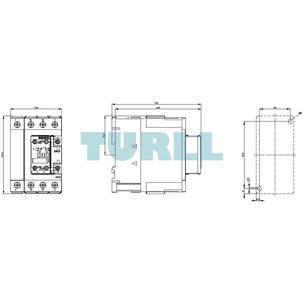 Siemens 3RT2536-1AC20 Power Contactor 4-Pole, 41A, 22kW, 24V AC