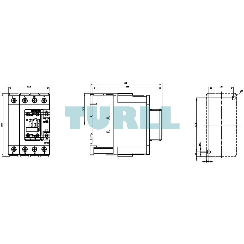 Siemens 3RT2536-1AK60 Power Contactor 4-Pole, 41A, 22kW, AC-3, 110V/120V AC Coil