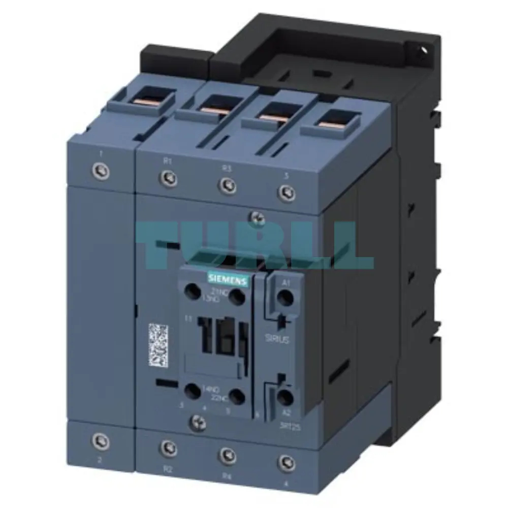 Siemens 3RT2544-1AK60 Power Contactor 65A, 30kW, 4-Pole, AC-3, Screw Terminal