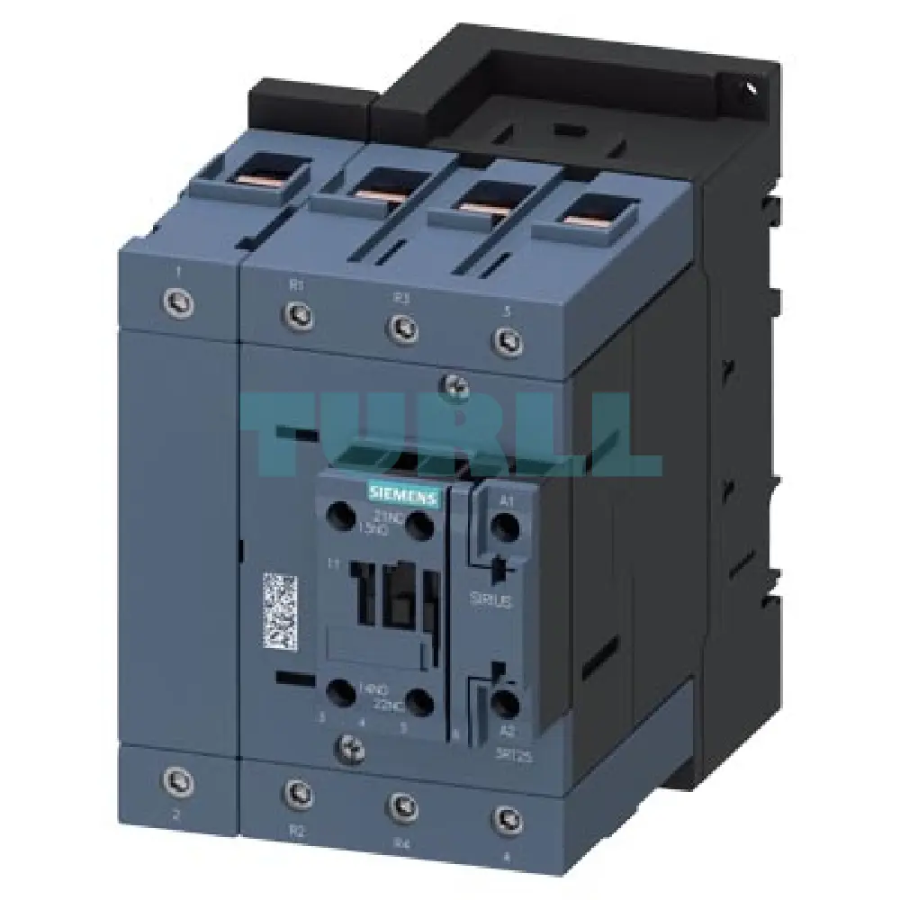 Siemens 3RT2545-1AF00 Power Contactor 80A, 37 kW, 4-Pole, AC-3, 110V AC, Screw Terminal