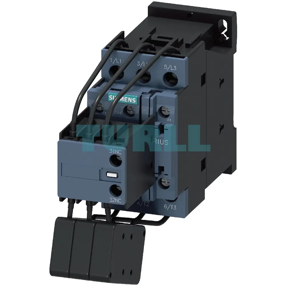 Siemens 3RT2617-1BB43 Capacitor Contactor, AC-6b 12.5 kVAr, 24V DC, 3-Pole, Size S00 Original Brand New 1 Siemens 3RT2617-1BB43 Capacitor Contactor, AC-6b 12.5 kVAr, 24V DC, 3-Pole, Size S00