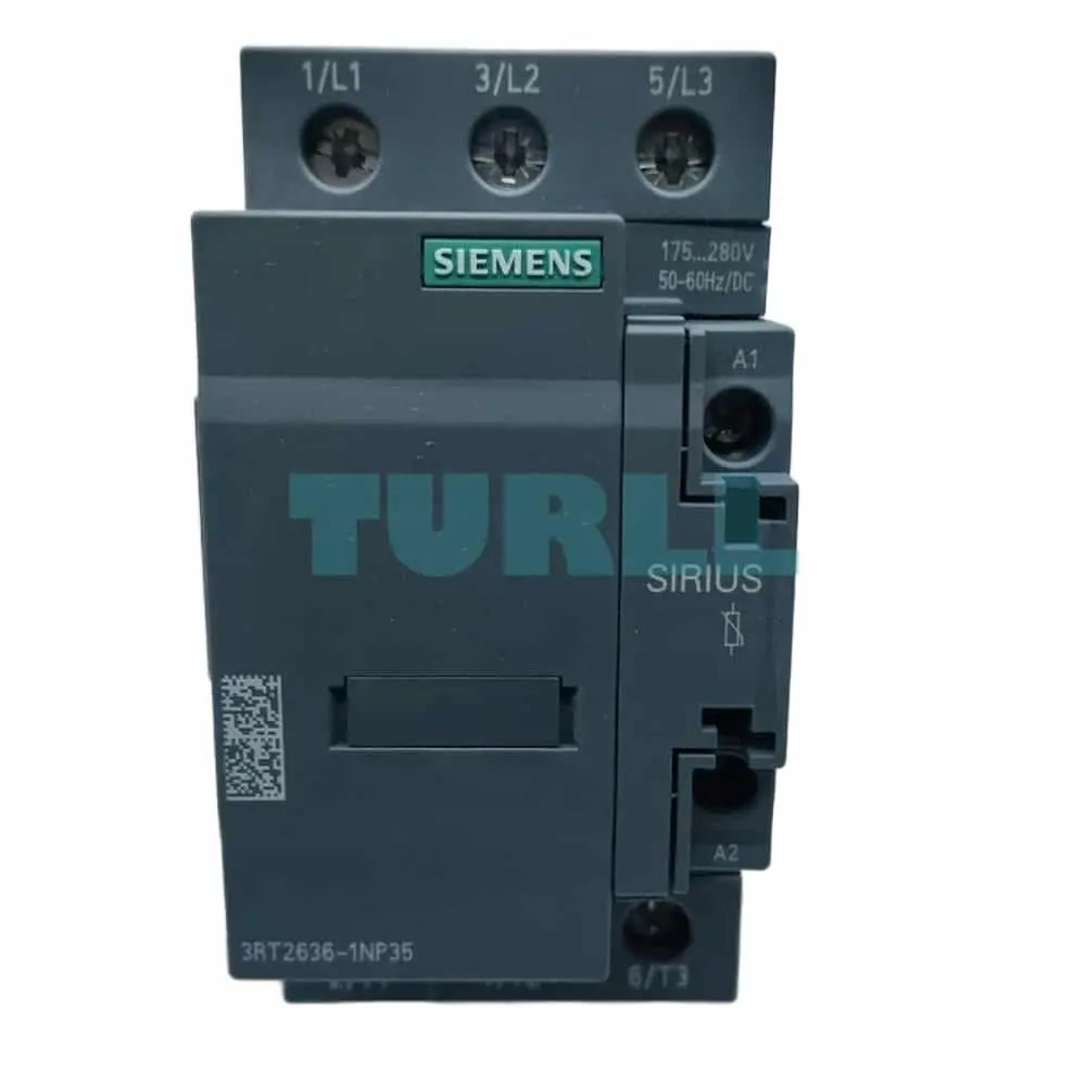 Siemens 3RT2636-1NP35 Capacitor Contactor S2, 50kVAr, 175-280V AC/DC, 2 NC Contact Original Brand New 1 Siemens 3RT2636-1NP35 Capacitor Contactor S2, 50kVAr, 175-280V AC/DC, 2 NC Contact