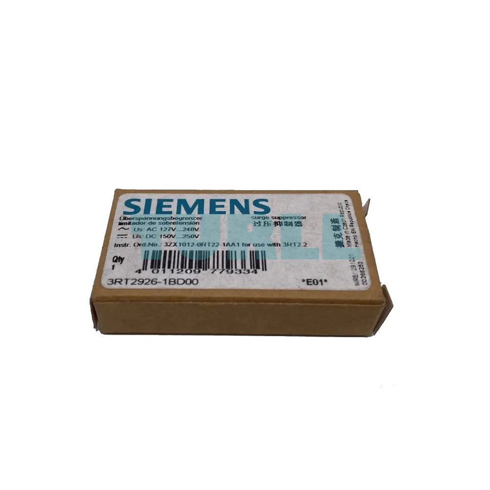 Siemens 3RT2926-1BD00 Surge Suppressor Varistor, 127–240V AC / 150–250V DC Original Brand New 2 Siemens 3RT2926-1BD00 Surge Suppressor Varistor, 127–240V AC / 150–250V DC