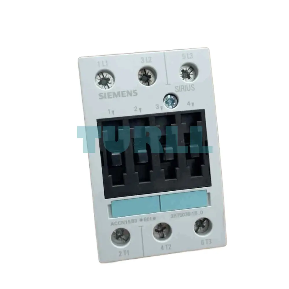 Siemens 3RT5036-1BM40 Contactor DC 220V, AC-3, 22 kW, 400V, 3-Pole, Size S2, Screw Terminal