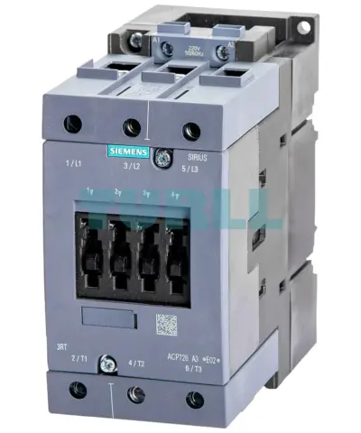 Siemens 3RT5045-1AC20 Contactor AC 24V, 3-Pole, 37 kW, Size S3, Screw Terminal