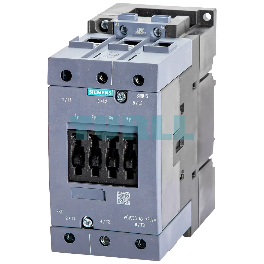 Siemens 3RT5046-1AK20 AC Contactor 120V, 3-Pole, 45 kW, Size S3, Screw Terminal