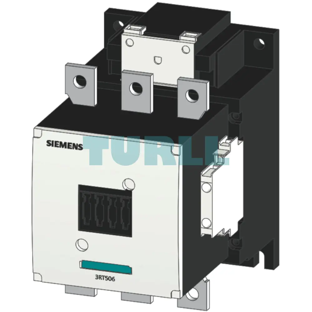 Siemens SIRIUS 3RT5066-6AM36 Power Contactor, Size S10, 3-Pole, 160 kW, 200-220V AC/DC Coil