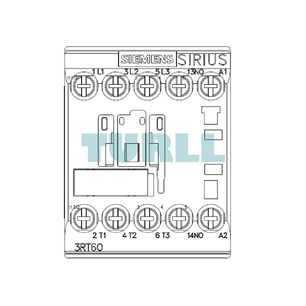 Siemens SIRIUS 3RT6015-1AR61 Contactor 3-Pole, AC-3 3kW, 400V, 1NO, Screw Terminal, Size S00