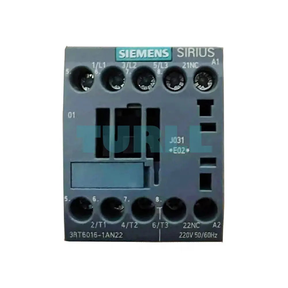 Siemens 3RT6016-1AN22 Contactor AC 220V, AC-3 4kW, 3-Pole, S00 Size, 1NC Contact Original Brand New 1 Siemens 3RT6016-1AN22 Contactor AC 220V, AC-3 4kW, 3-Pole, S00 Size, 1NC Contact