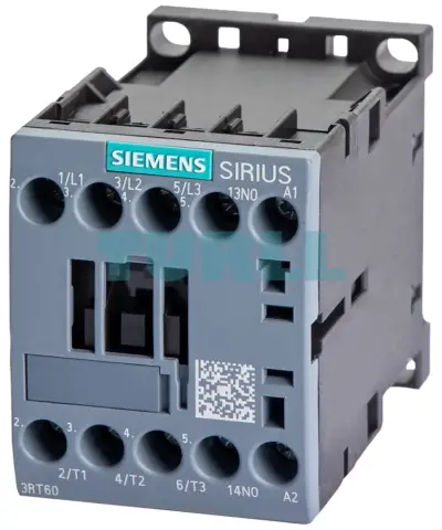 Siemens 3RT6016-1AP01 Contactor AC, 230V, 50/60Hz, 4 kW, AC-3, 3-Pole, S00, 1NO Contact