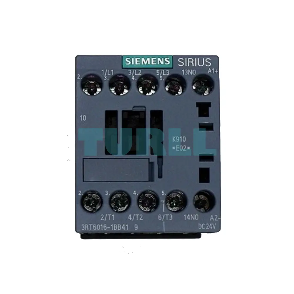Siemens 3RT6016-1BB41 Contactor DC 24V, AC-3 4kW, 400V, 3-Pole, S00, 1NO, Screw Terminal